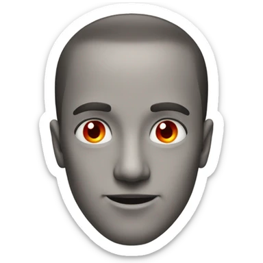 Guy with super red eyes sticker