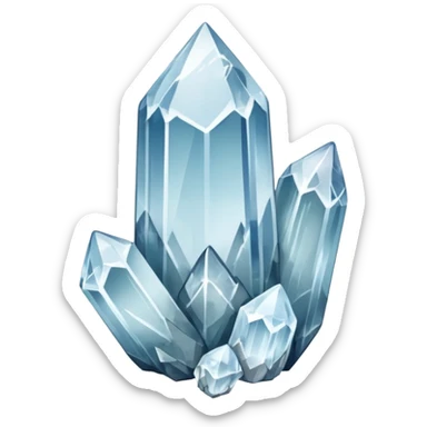 raw quartz crystal sticker