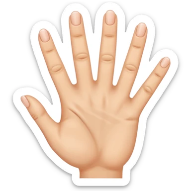 Une main avec 5 doigts et les deux doigts du milieu sont les seuls à ne pas être recourbés sticker
