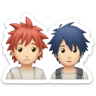 Ponyo and sasuke sticker