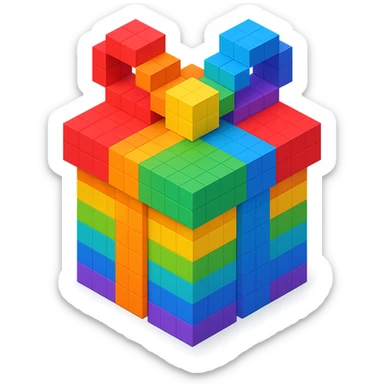 Rainbow gift sticker