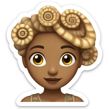 ammonite girl sticker