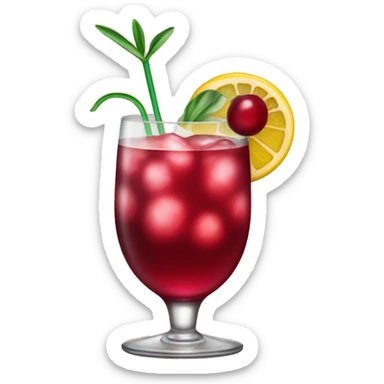 Cranberry cocktail sticker