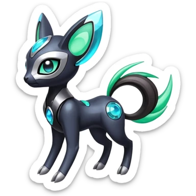 Futuristic Meloetta-Vernid-Fionbri-Protogen-Pokémon-Digimon-Fakémon-fusion-hybrid-creature sticker