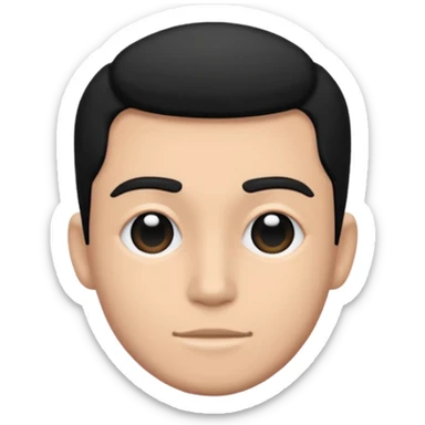 gigachad, black and white sticker