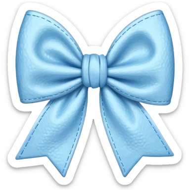artsy bow delicate pastel blue colour sticker
