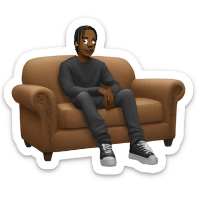 Travis Scott on a couch sticker
