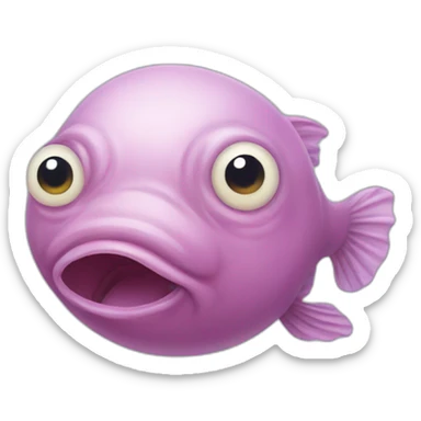 ugly blob fish sticker