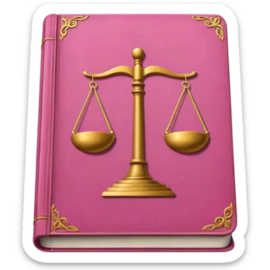 pink law book sticker
