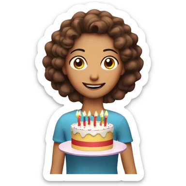 Birthday cake 14 sticker