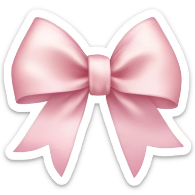 light pink ribbon bow sticker