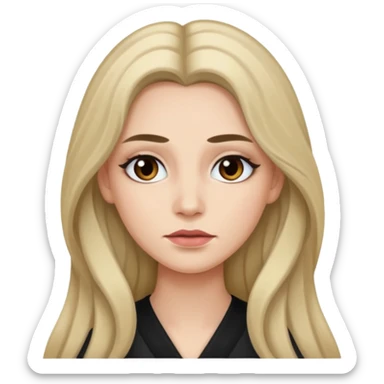 long haired make up arist sticker