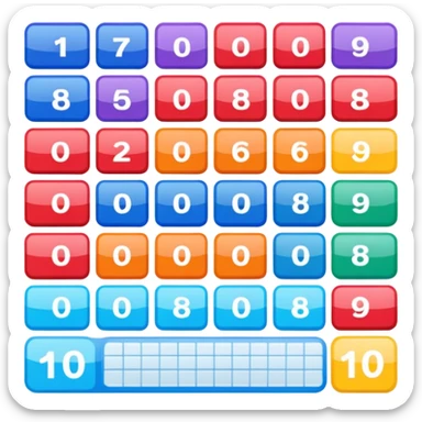 Create 1 blank lottery coupon, clean and colorful, with different header colors and simple grid sections. No numbers, no text sticker