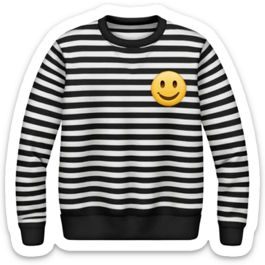 black and white stripes pullover sticker
