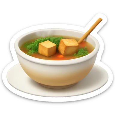 Hot soup with Fried tofu sticker