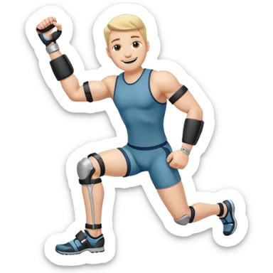 Ich fühle mich fröhlich, weil ich taglich positive Lust habe. Außerdem habe ich gestren Unfall gemacht. Uhhh aber … ich bin stark 💪🏼🦿🦾 sticker