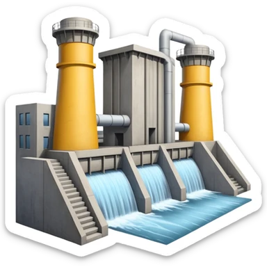hydroelectric power station sticker