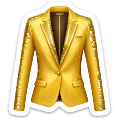 yellow sparkling jacket sticker