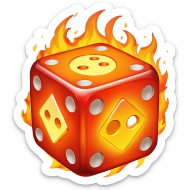 fire dice mitical sticker