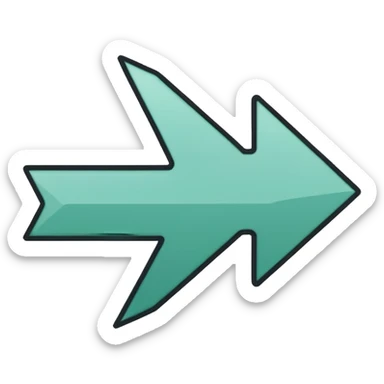 Flèche blanche a gauche sticker