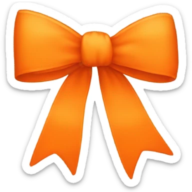Orange bow sticker