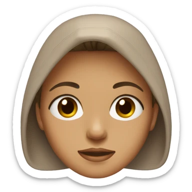 girl with hazel eyes,thin eyebrows,light brown hair,with hooded eyes sticker