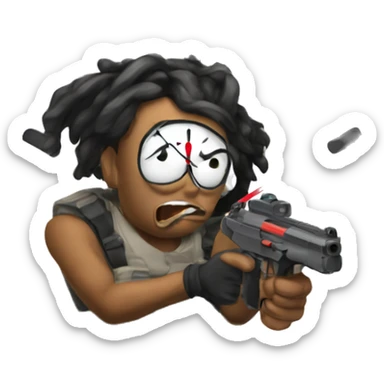 Baddie shot a clock sticker