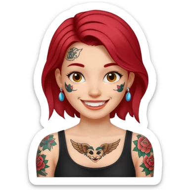 GIRL WITH A LOT OF TATTOOS sticker