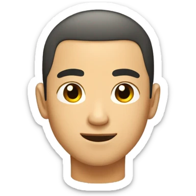 an asian guy with a buzz cut, a tan skin, tall and strong sticker
