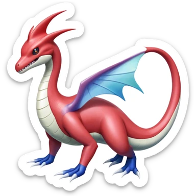 Milotic-Latias-Garchomp-Fakémon-hybrid-creature (full body)  sticker