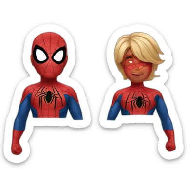 captain américa et spideman sticker
