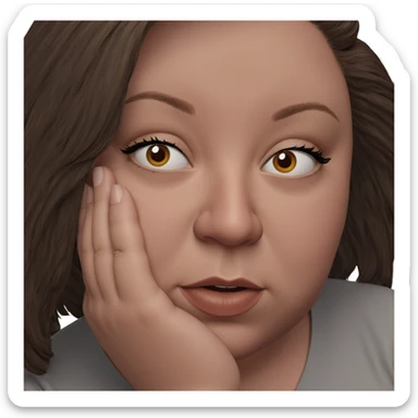 brown haired girl portrait sticker