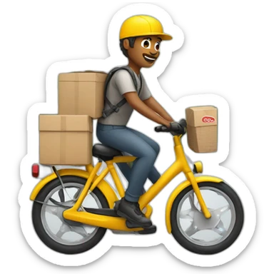 delivery guy on bike sticker