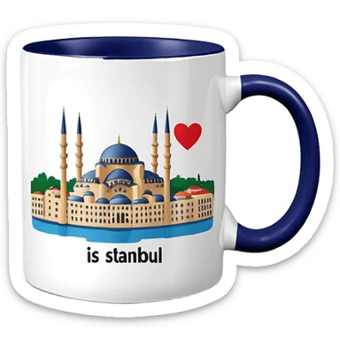 mug-cup-with-text-ı❤️Istanbul- sticker