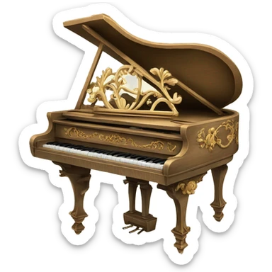 Rococo piano sticker