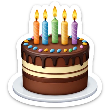 happy birthday cake for Sam sticker