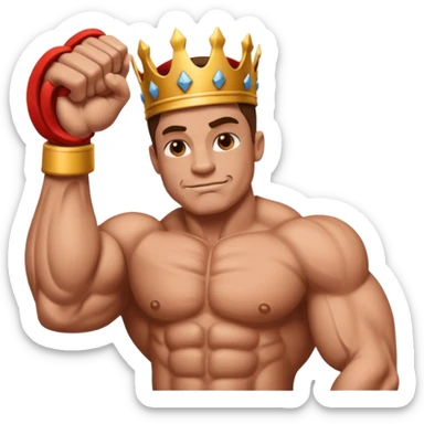 muscle arm emoji body builder king emoji  sticker