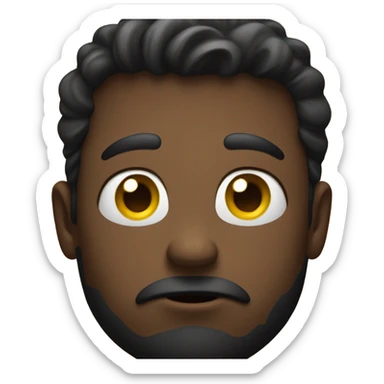 Concerned looking emoji  sticker