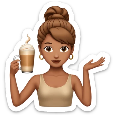 Dancer with capuchino head sticker