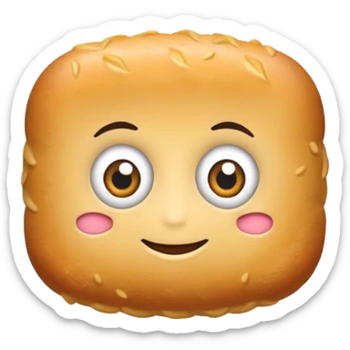 Hazme una croqueta con cara , piernas y brazos sticker