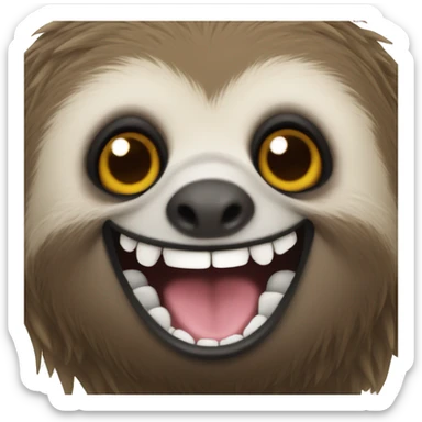 sloth with buck teeth sticker