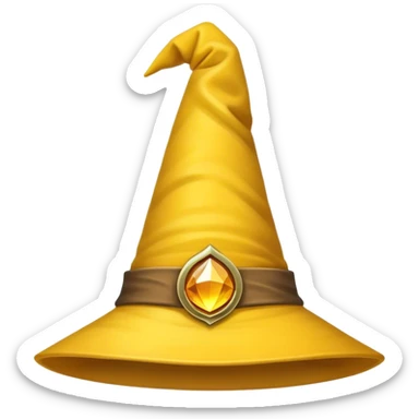 yellow wizard hat sticker
