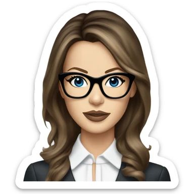 Kate Beckinsale blue eyes glasses classy high fashion  sticker