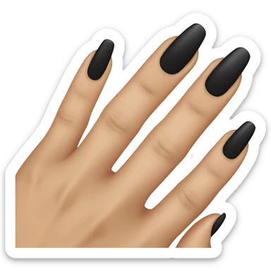 Black nails sticker