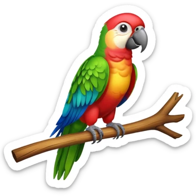 Perroquet de face sticker