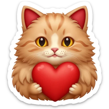 coeur et chats sticker