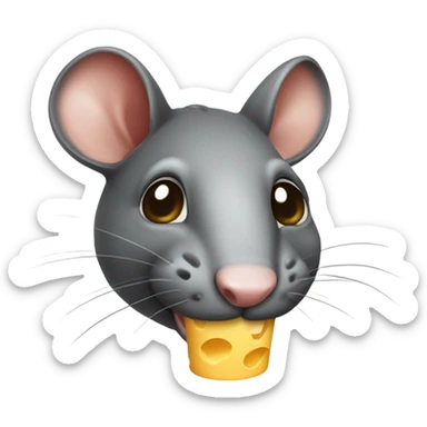 Ratte isst Käse  sticker