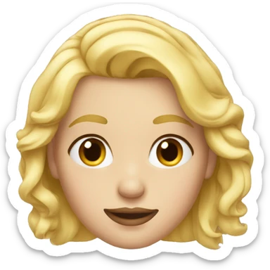 Blonde avec des gros sourcils  sticker