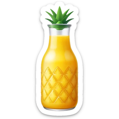 Pineapple juice bottle sticker
