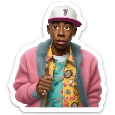 Tyler the creator in the Chromakopia outfit  sticker